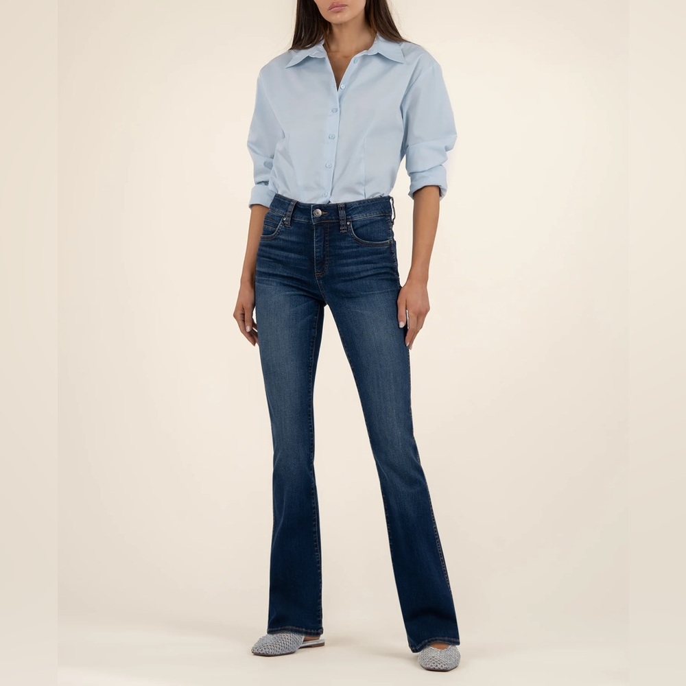 NWOT KUT From The Kloth Bootcut Jeans in Dark Wash. Size 10P. - Picture 2 of 10